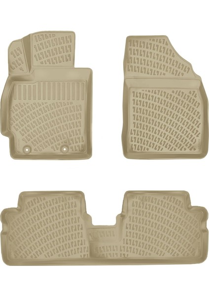 Rizline Toyota Auris 2006-2012 Ile Uyumlu 3D Havuzlu Paspas Bej