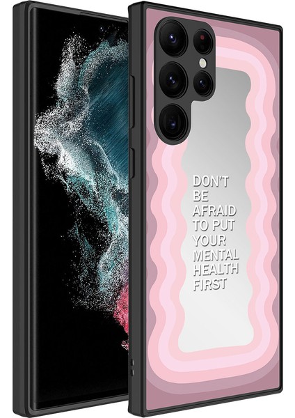 Galaxy S23 Ultra Kılıf Aynalı Desenli Kamera Korumalı Parlak Lckc Mirror Kapak-Ayna