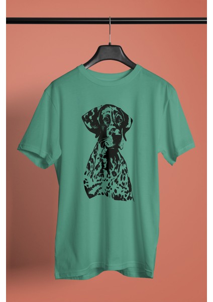 Alman Shorthair - Köpek Baskılı Unisex Beyaz Tişört