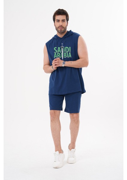 -Erkek Spor Gym 2lı Takım Baskılı Pamuklu 01