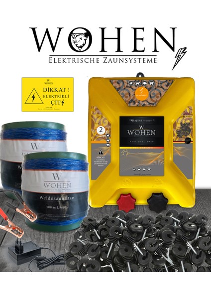 Sensörlü, Ayı, Domuz Uyumlu 30.000 Volt Elektrikli Çit Makina Domuz Kovucu