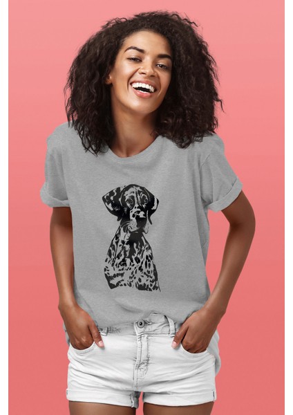 Alman Shorthair - Köpek Baskılı Unisex Beyaz Tişört fiyatları