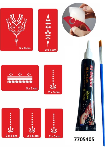 Gelin Eli Hint Kınası ile Geçici Dövme Yapma Seti