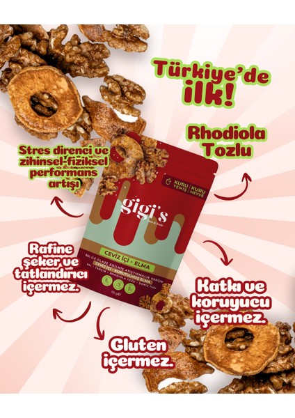 Apple Pie Bal ile Glaze Edilmiş Crunchie Sağlıklı Karışım modelleri