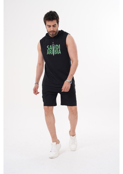 -Erkek Spor Gym 2lı Takım Baskılı Pamuklu 01