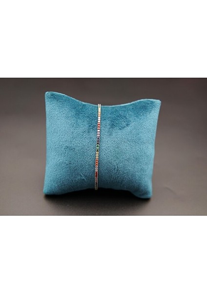 925 Ayar Gümüş Renkli Su Yolu Kadın Bileklik SB00034