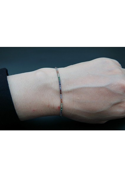 925 Ayar Gümüş Renkli Su Yolu Kadın Bileklik SB00034 fiyatları