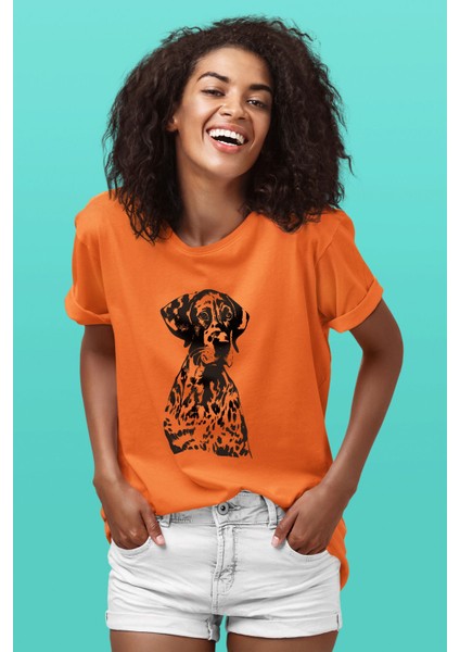 Alman Shorthair - Köpek Baskılı Unisex Beyaz Tişört fiyatları