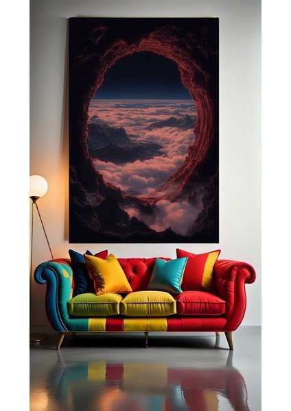 Mağaramsı V1 Ev Duvar Salon Güzellik Salonu Ofis Dükkan Dekarasyon Kanvas Tablo