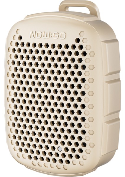 Nowgo Lava Clip 5W Klipsli Su Geçirmez Taşınabilir Mini Bluetooth Hoparlör Bej