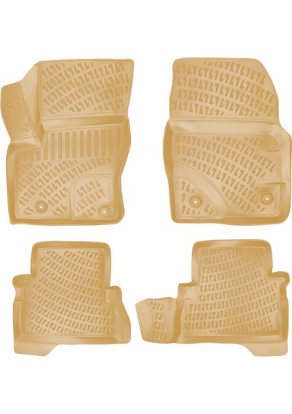 Rizline Ford C Max 2003-2010 Ile Uyumlu 3D Havuzlu Paspas Bej