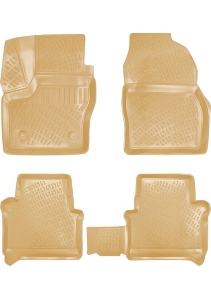 Rizline Ford C Max 2010-2015 Ile Uyumlu 3D Havuzlu Paspas Bej
