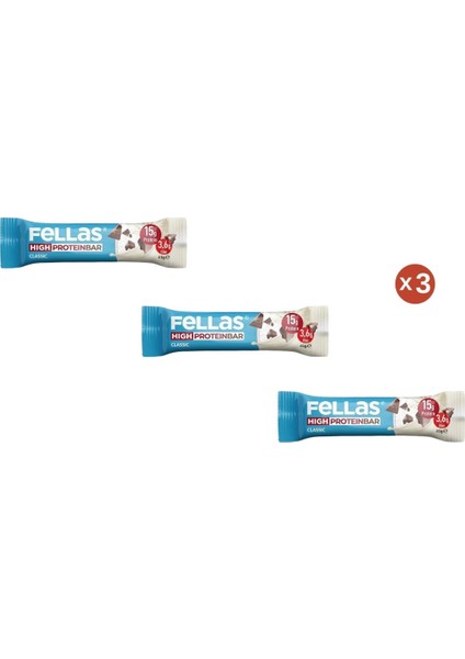 Yüksek Protein Bar - Klasik Sade 45G (3 Adet)