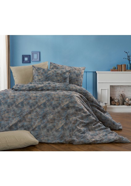 Çift Kişilik Damar Desen Battal Lastikli Pamuk Çarşaf Takımı Ranforce