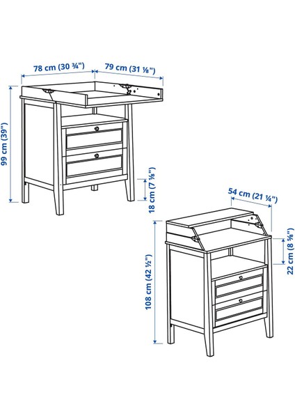 Alt Değiştirme Masası ve Şifonyer, Gri fiyatları