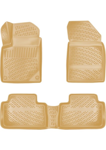 Rizline Peugeot 407 2003-2010 Ile Uyumlu 3D Havuzlu Paspas Bej