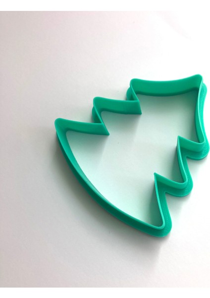 Modern Tasarım Çam Ağacı Şekilli Kurabiye Kalıbı, Türkuaz Renk, Plastik Hamur Kesici, Noel Temalı Pasta Süsleme Aracı fırsatları