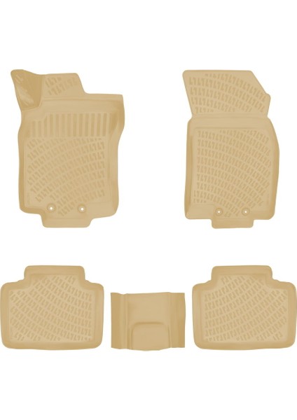 Rizline Nissan X-Trail 2013-2021 Ile Uyumlu 3D Havuzlu Paspas Bej