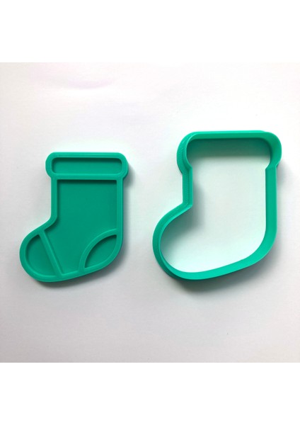 Klasik Yılbaşı Çorabı Kurabiye Kalıbı | Detaylı Hamur Damgası | Yeni Yıl Partisi Ikramlığı modelleri