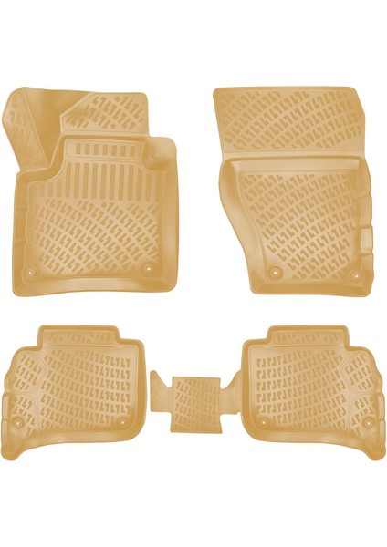 Rizline Porsche Cayenne 2018 Sonrası Ile Uyumlu 3D Havuzlu Paspas Bej