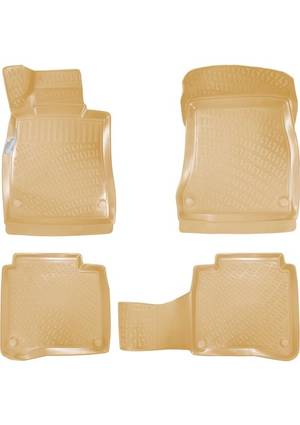 Rizline Mercedes S Serisi W222 2014-2020 Ile Uyumlu 3D Havuzlu Paspas Bej