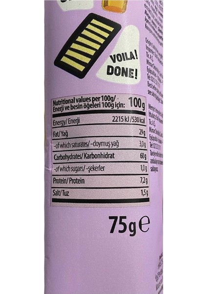 Soğan ve Ekşi Krema Aromalı Patates Cipsi 75 G (2 Adet) indirimleri