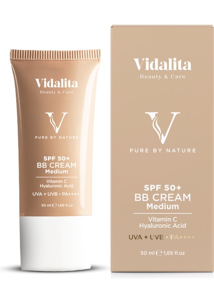 Vitamin C & Hyaluronic Acid Bb Cream Spf 50+ – Medium Ton 50 ml