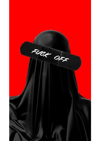 Peçeli Kadın F*ck Off Ev Duvar Salon Güzellik Salonu Ofis Dükkan Dekarasyon Kanvas Tablo fiyatları