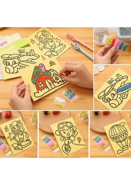 20 Ad. A4 Büyük Boy (Kız-Erkek) Kum Boyama Seti fiyatları