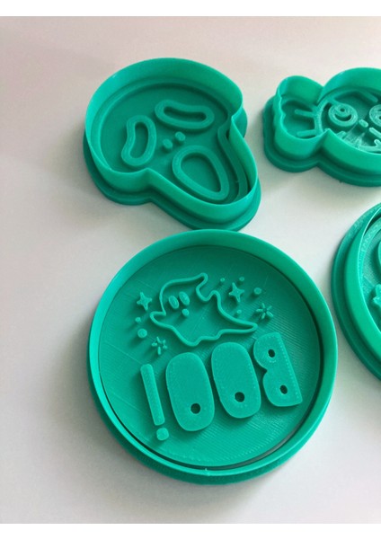 Halloween 4'lü Kurabiye Kalıbı Seti, Jack Skellington, Çığlık, Boo ve Şeker Desenli Şekillendirici fiyatları