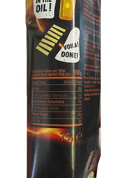 Acı Biber Aromalı Patates Cipsi 75 G (2 Adet) fırsatları