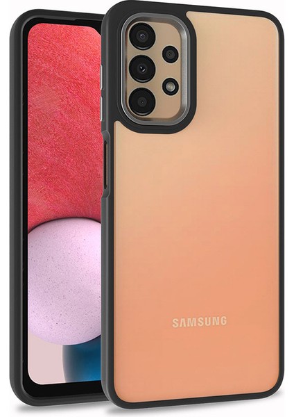 Galaxy A13 4g Kılıf Lckc Flora Kapak-Siyah