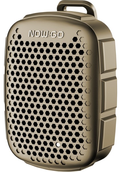 Nowgo Lava Clip 5W Klipsli Su Geçirmez Taşınabilir Mini Bluetooth Hoparlör Kahverengi