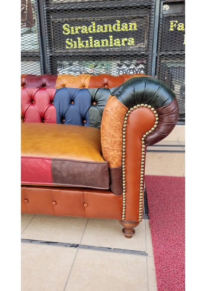 Hakiki Deri Atlas Chesterfield