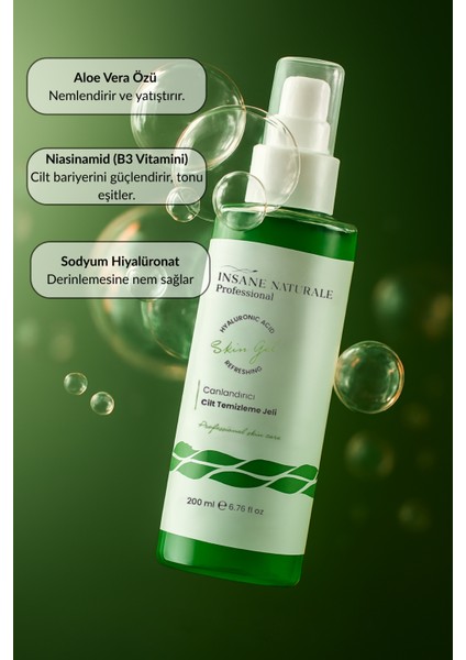 INSANE NATURALE Arındırıcı ve Canlandırıcı Yüz-Cilt Temizleme Jeli 200 ml fırsatları