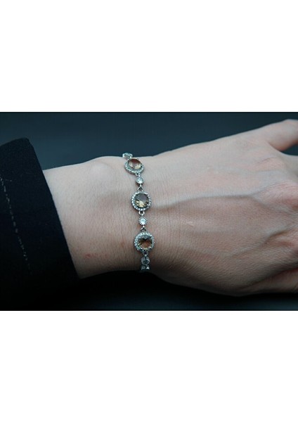 925 Ayar Gümüş Oval Kadın Bileklik SB00038 fiyatları