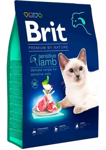 Brit Premium Sensitive Kuzu Etli Kedi Maması 8kg