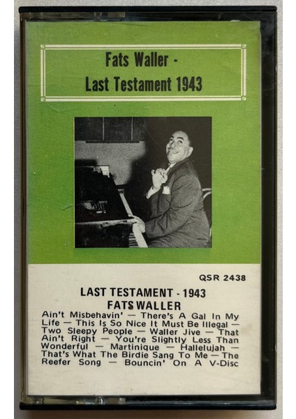 Last Testament 1943 Fats Waller Kaset (Orijinal Dönem Baskı Kaset)