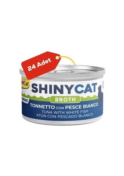 Shinycat Broth Beyaz Balıklı ve Ton Balıklı Kedi Konservesi 70GR 24LÜ fiyatları
