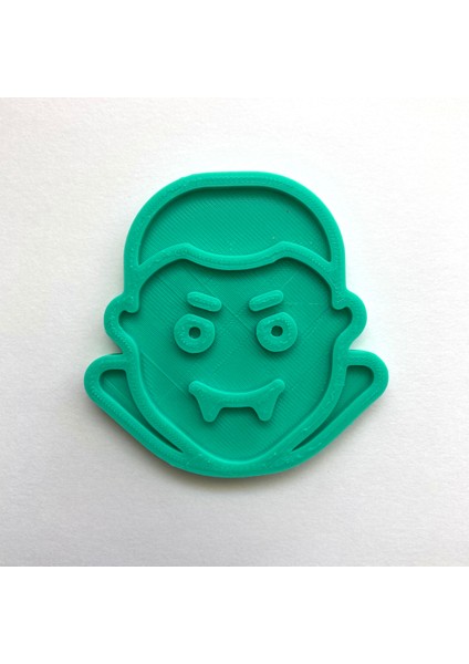 Sempatik Vampir Drakula Figürlü Kurabiye Kalıbı - Şeker Hamuru ve Kil Için Detaylı Damga Seti