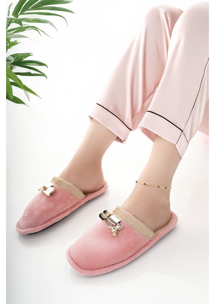 Kadın Ev Terliği Peluş Yıkanabilir Içi Yünlü Kürklü Terlik Misafir Çeyiz Bohça Gelin Terliği fiyatları