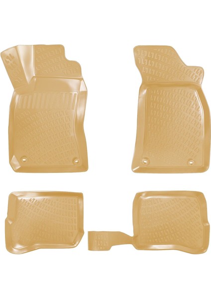 Rizline Skoda Super B 2001-2008 Ile Uyumlu 3D Havuzlu Paspas Bej