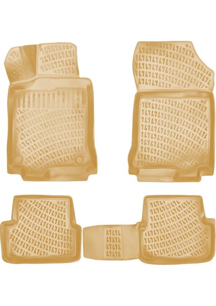 Rizline Renault Laguna 3 2007 Sonrası Ile Uyumlu 3D Havuzlu Paspas Bej