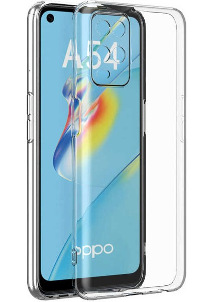 Oppo A54 4g Kılıf Lckc Kamera Korumalı Süper Silikon Kapak-Renksiz
