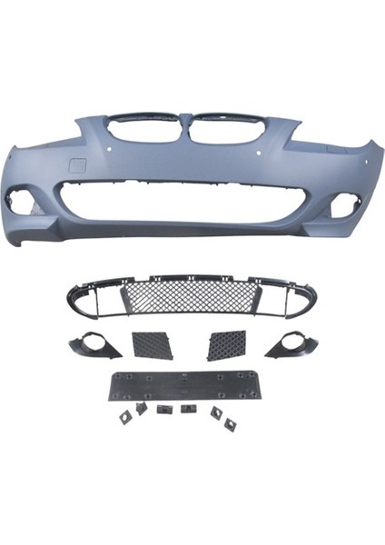 Bmw 5 Seri E60 04/07 Ön Tampon (Izgaralı//plaka Plast.)Sen.deli̇kli̇ 18MM/F.YIK.LI) (Mtech) Astarl fiyatları
