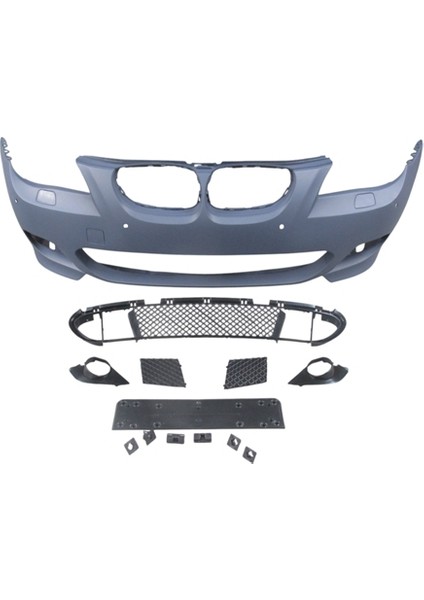 Bmw 5 Seri E60 04/07 Ön Tampon (Izgaralı//plaka Plast.)Sen.deli̇kli̇ 18MM/F.YIK.LI) (Mtech) Astarl fırsatları