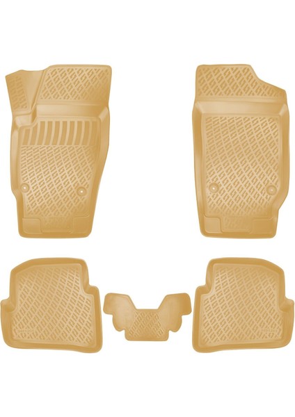 Rizline Seat Cordoba 2002-2008 Ile Uyumlu 3D Havuzlu Paspas Bej