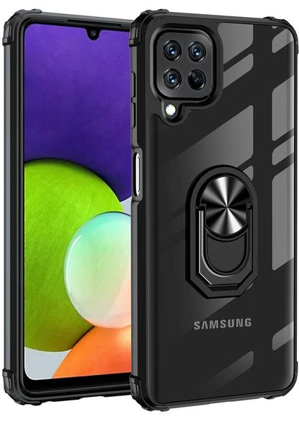 Galaxy A22 4g Kılıf Lckc Mola Kapak-Siyah