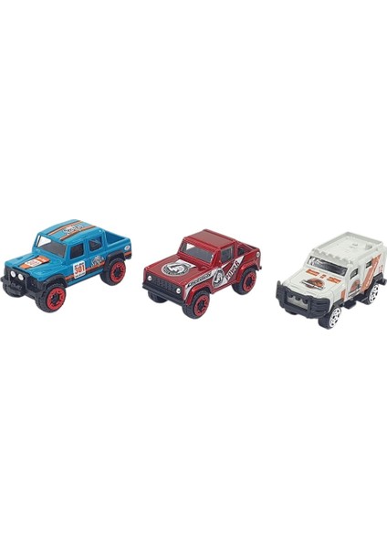3'lü Araba Off-Road Seti - Die Cast - DS045