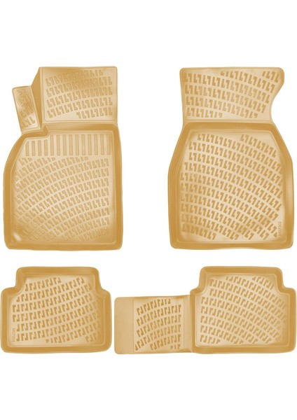 Rizline Renault Megane 2 2002-2009 Ile Uyumlu 3D Havuzlu Paspas Bej